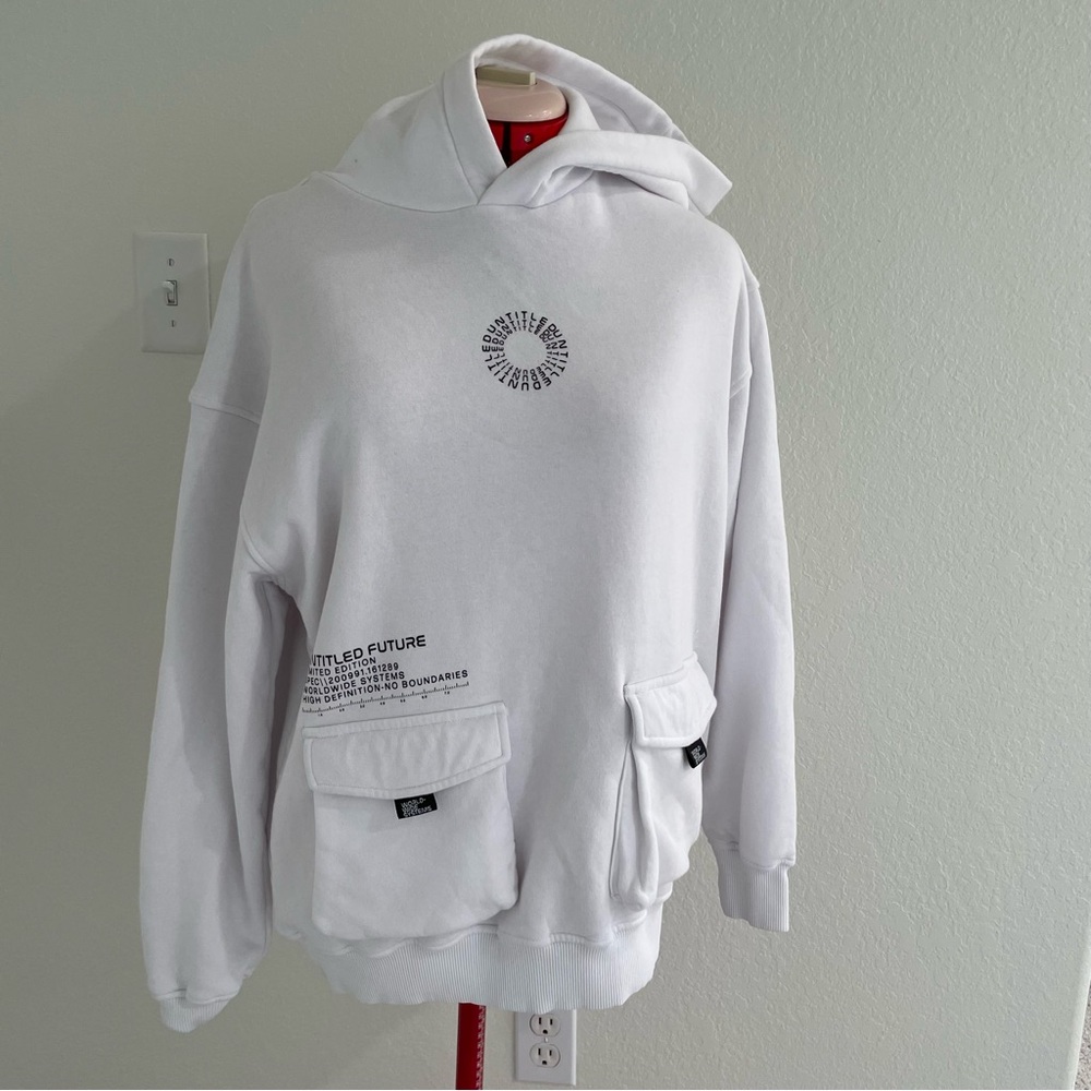 Topman White Graphic Hoodie